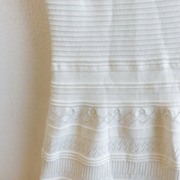 LAUREN RALPH LAUREN Ivory Cotton Sleeveless Knee Length Fit + Flare Dress - Picture 8 of 8